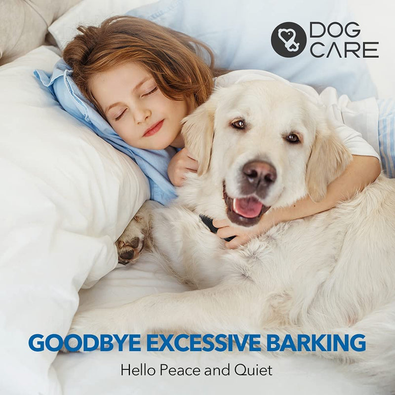 [Australia - AusPower] - DOG CARE Rechargeable Bark Collar - Dog Bark Collar with Intelligent Bark Control, Vibration, Effective Sound, Shock Modes Training Collar with 5 Adjustable Levels, Dog Shock Collar with LED Indicator 