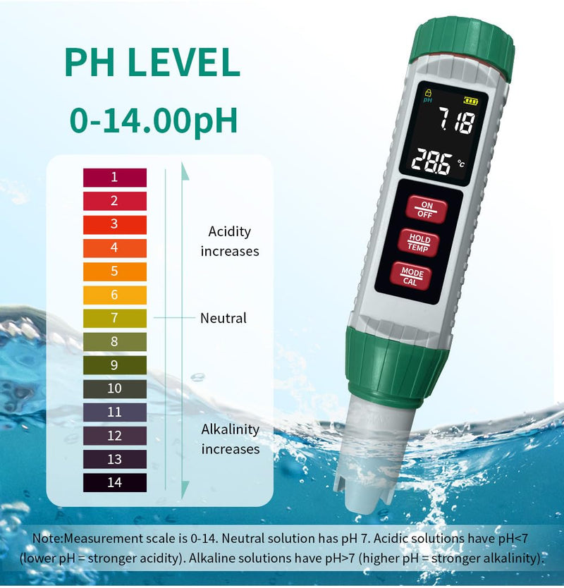 [Australia - AusPower] - pH Meter & Pool Salt Tester, Digital 5 in 1 Salinity pH EC Temp TDS Meter for Water Quality, Waterproof Water Tester for Swimming Pool Drinking Aquarium Hydroponic Hot Tub Spas (X51) X51 
