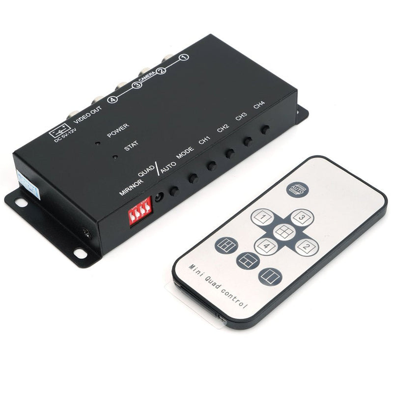 [Australia - AusPower] - Toughsty™ 4Ch Mini Color Video Quad Splitter Multiplexer Processor Switcher for CCTV Security Camera 