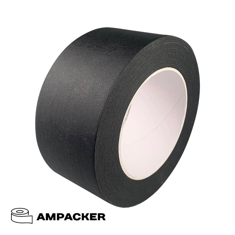Black Painters Tape – 2 Inch x 60 Yard Matte Finish | Strong Adhesive, Easy Tear, Residue‑Free Masking Tape for Crafts, Labeling & Color Coding Black 1