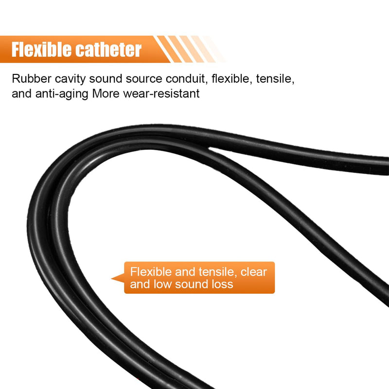 [Australia - AusPower] - Automotive Mechanic Stethoscope Kit, Engine Stethoscope Set, 2PCS, Silver, Vinyl+ABS Plastic+Metal, Automotive Diagnostics 