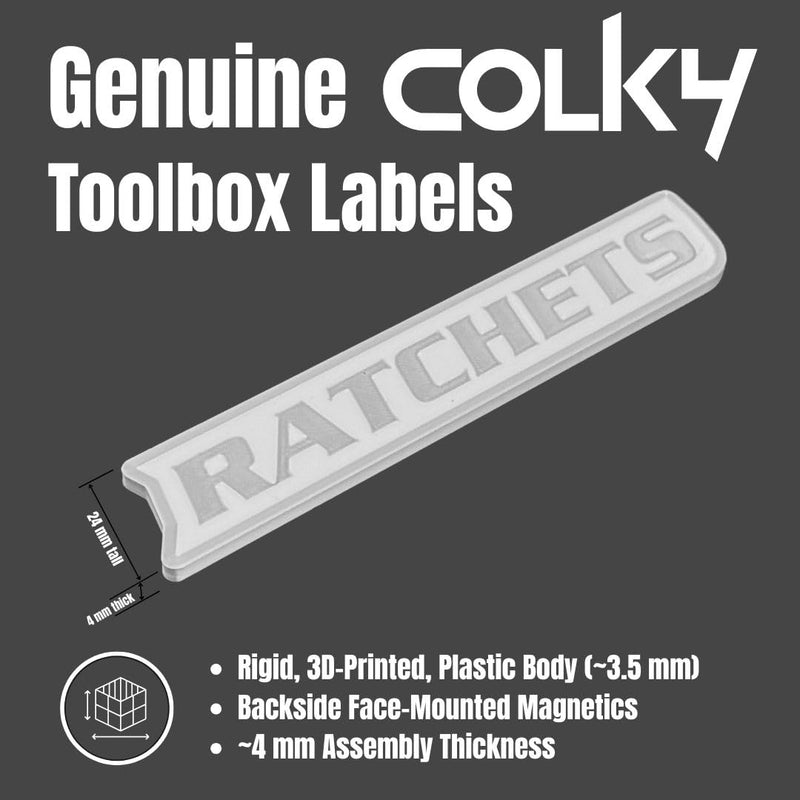 Magnetic Toolbox Organizer Labels – (Silver Edition) Tool Chest Badges for Drawers, Cabinets & Tool Boxes – Fast, Clean Organization for Steel Tool Storage (Red) Red