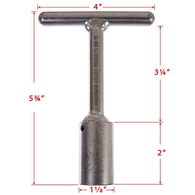 All Steel Penta Wrench, T-Handle - Heavy Duty Lineman Wrench - Non-insulated For Use on Pad-Mounted Transformers and Secondary Pedestals.