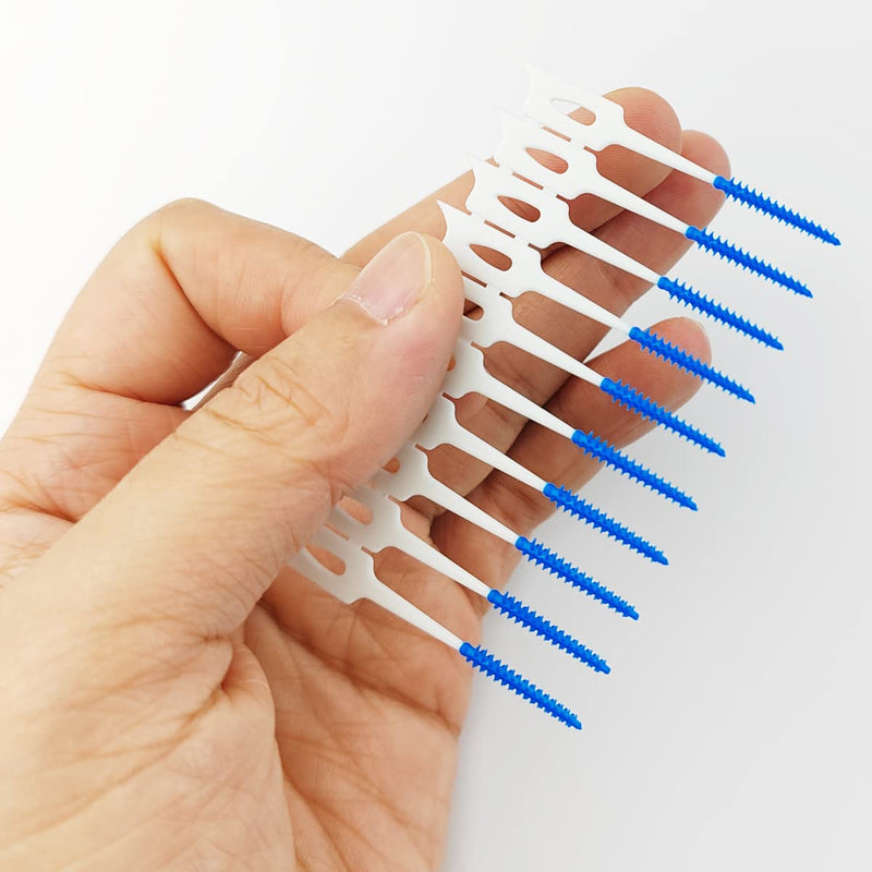 [Australia - AusPower] - 400PCS Dual-Use Interdental Brushes Soft Silicone Dental Picks Toothpicks Between Teeth Brush, Tooth Flossing Brush for Cleaning Orthodontic Wire Toothbrush Clean Tool 
