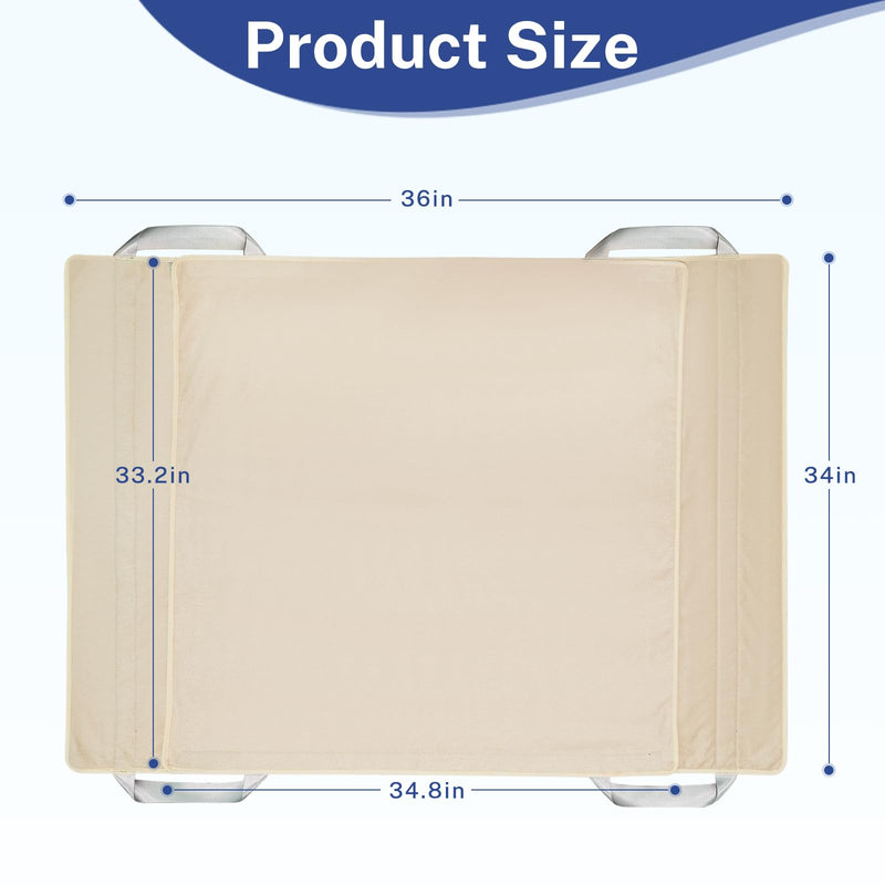 [Australia - AusPower] - Underpad and Positioning Bed Pad dismountable Washable Waterproof Incontinence pad underpad with Reinforced Handles Transfer Sheet pad for Turning Inconvenience Care 34"× 45" （Grey） 