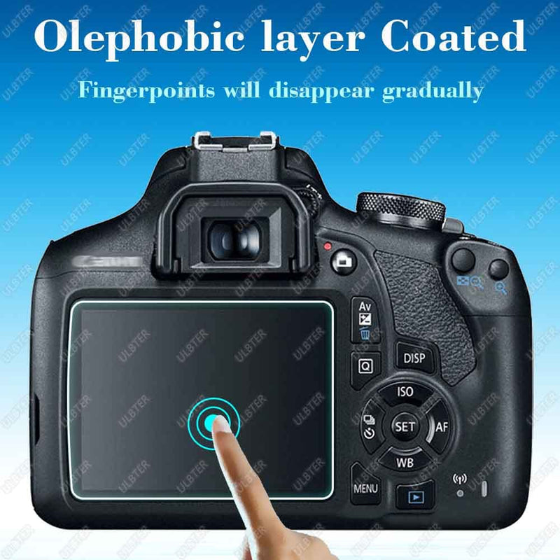 [Australia - AusPower] - Rebel T7 T6 Screen Protector for Canon EOS Rebel T7 T6 T5 DSLR Camera & Hot Shoe Cover, [2+3Pack] 0.3mm 9H Hardness Tempered Glass Flim Anti-Scrach Anti-Fingerprint Anti-Bubble 