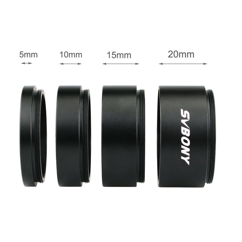 [Australia - AusPower] - SVBONY Extension Tube M42x0.75 on Both Sides Length T2 Extension Tube Kit Length 5mm 10mm 15mm 20mm 
