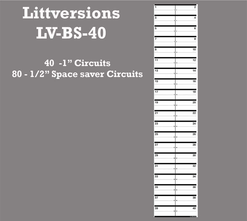 2 Pack 1" Breaker Side 40 Circuits Vinyl Fuse Box Circuit Breaker Panel Directory Labels Stickers Decals for All Electrical Panel/Load Centers Waterproof White 2 Pack