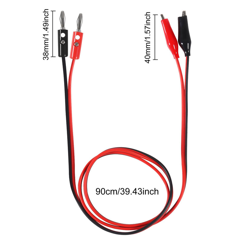[Australia - AusPower] - 12PCS Banana Plug to Alligator Clip Test Lead 4mm Banana Plug Electrical Test Jumper Wire for Multi-Meter for Electrical Test (6 Red and 6 Black) 