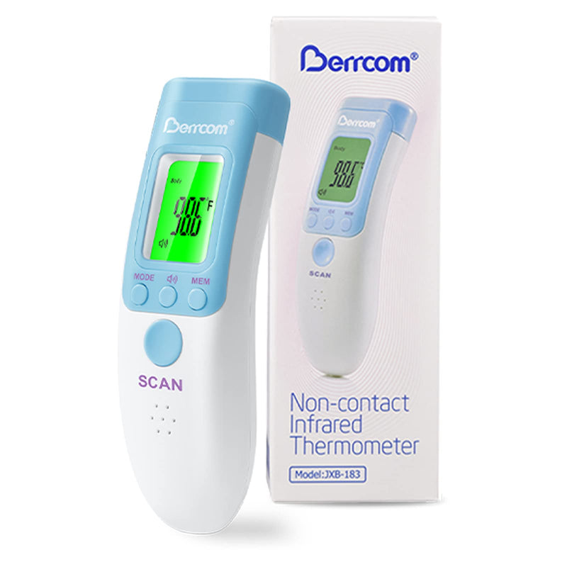 [Australia - AusPower] - Value Bundle with Berrcom Digital Thermometer DT008 and Berrcom Non Contact Forehead Thermometer for Adults and Kids JXB183 