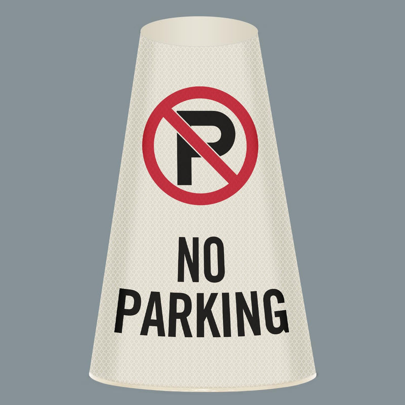 [Australia - AusPower] - SmartSign “No Parking” Bright Reflective Cone Message Sleeve, [Cone Not Included] Pack of 1 No Parking 
