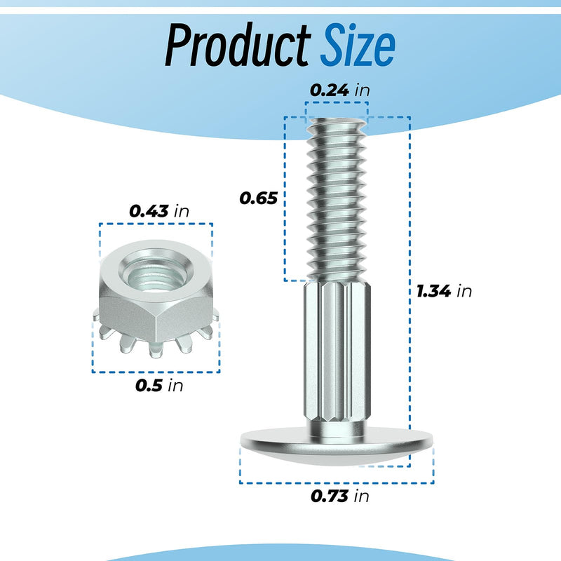 [Australia - AusPower] - 1 1/4" Carriage Bolts and Nuts Sets Replacement for Overhead Todco Whiting Door Hinge Morgan (Pack of 10 Set) 