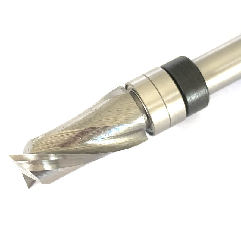 [Australia - AusPower] - Sinoprotools Spiral Cutter 8 mm Shaft Upcut, Solid Carbide Milling Cutter 25.4 mm Cutting Length, Flush Profile Cutter for Wood Edges Flush for Milling or Copying Bündigfräser 8x25.4mm 