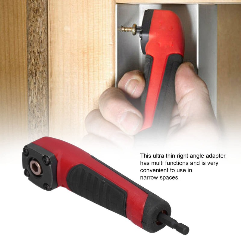 [Australia - AusPower] - Shockwave Right Angle Adapter, Multifunctional Red 90 Degree Impact Driver Drill Adapter Right Angle Drill Attachment Adapter 