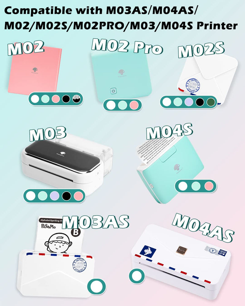 [Australia - AusPower] - Phomemo White Adhesive Thermal Sticker Paper 50mm, Compatible With Phomemo T02/M02/M02S/M02 PRO/M04S/M04AS Mini Thermal Printer, Black Text, 3 Rolls, Suitable For Notes, List, Sticker 53mm 