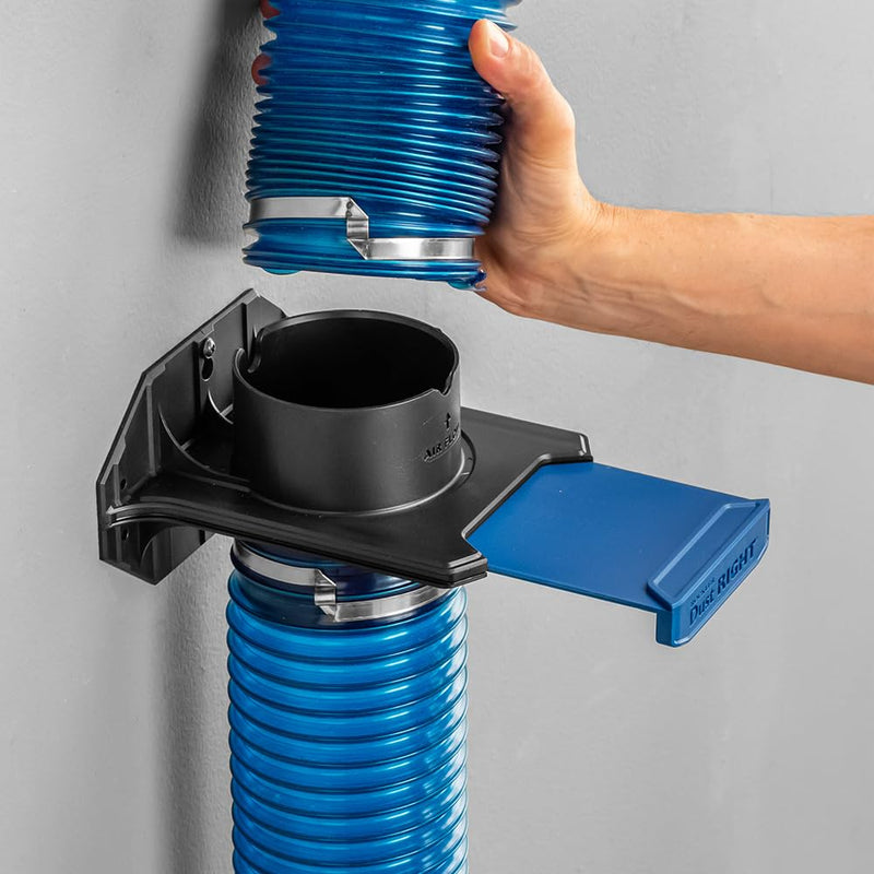 [Australia - AusPower] - Rockler 4" to 4" Ready-Mount Self Cleaning Blast Gate – Durable Polymer Dust Control Valve with Built-In Bracket – High Airflow Performance, Simple Installation – Ideal for Woodshop Collection Setup 