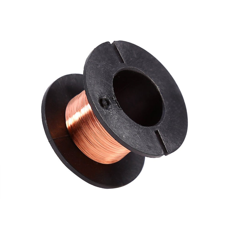 [Australia - AusPower] - Magnetic Copper Wire, 0.1mm Enameled Copper Wire for Motor, Thin Coated Copper Wire, Soldering Copper Wire for Transformers Motors Speakers Electromagnets, 15m, 5pcs 
