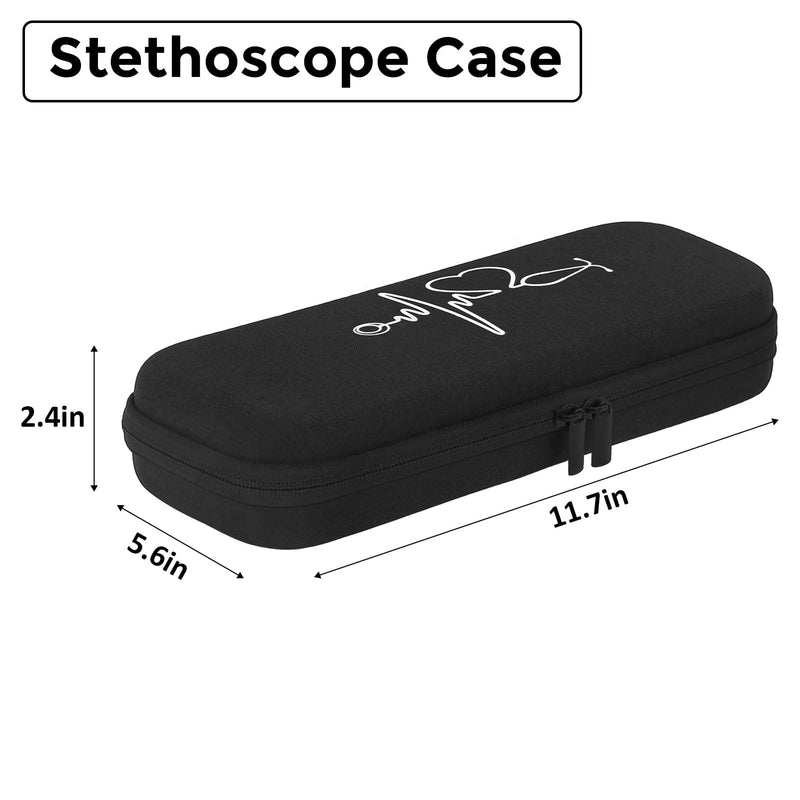 [Australia - AusPower] - Hard Stethoscope Case for 3M Littmann Classic III & Lightweight II S.E. - Stethoscope Bag for Blood Pressure/Scissor Storage - Nurse Doctor Gift, School & Hospital Essentials 