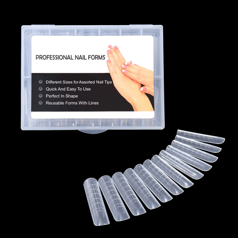 [Australia - AusPower] - NMKL38 120Pcs Dual Forms Full Cover Nail Tips Upper Arched Extension Mold (Fantastic C-curve) Fantastic C-curve 