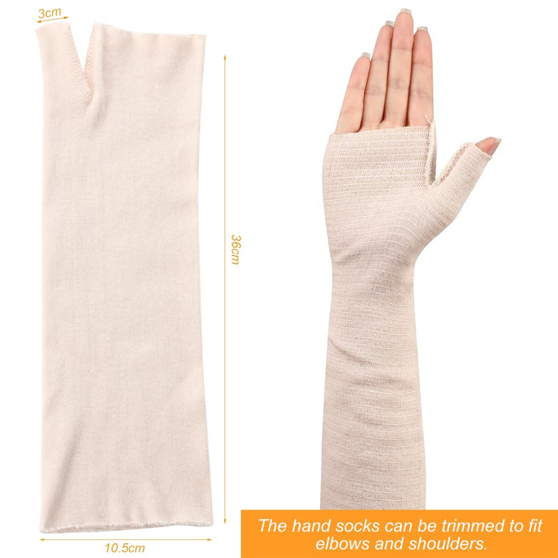 [Australia - AusPower] - Tubular Stockinette, 4PCS Hand Socks for Splint Elastic Arm Cast Cover Gauze Sleeve Wrist Thumb Spica Stockinette Soft Tubular Bandage for Wrist Arm Leg Under Cast Wrap Skin Protection 