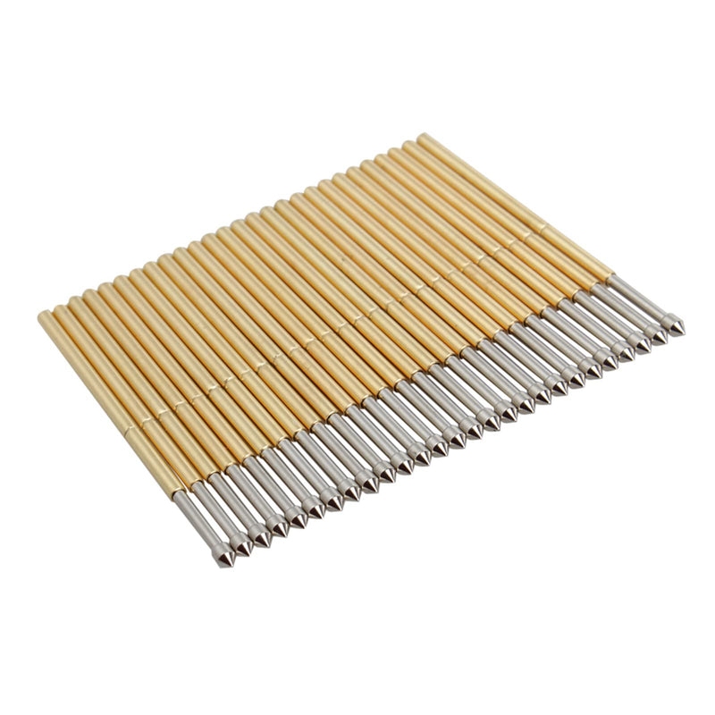 [Australia - AusPower] - 100PCS P100-E2 Spring Test Pins, 3A Spring Test Probe Pin Set, Brass 1.5mm Round Spring Test Probes, Conical Head Spring Probe Pin Replacement PCB Testing Tools 