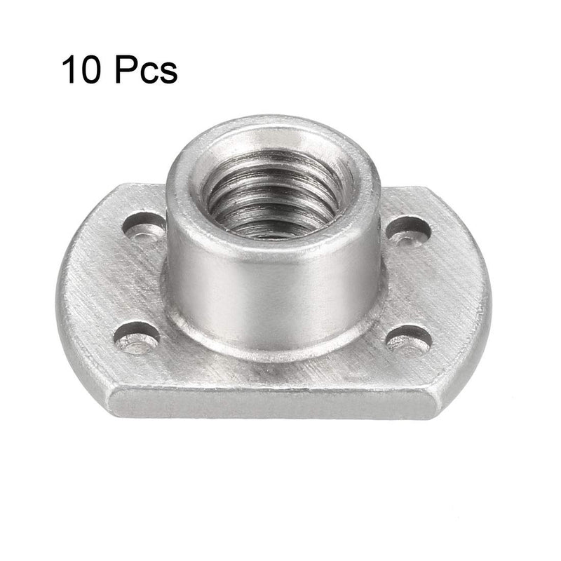 [Australia - AusPower] - uxcell Weld Nuts,M8 Tab Base UNC Carbon Steel Machine Screw 4 Projection Silver 10Pcs 