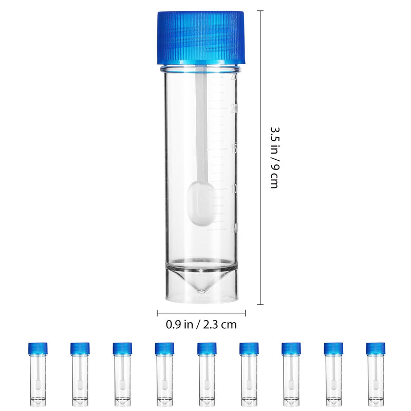 [Australia - AusPower] - ULTECHNOVO Specimen Cups, 10pcs Laboratory Stool Sample kit Cups for Testing Plastic with lids Pill vials Toilet 