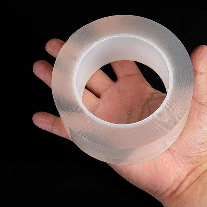 Caulk Tape Clear 1.96 Inch x 33 Feet, Waterproof, Self Adhesive, Anti-Grease, PMMA Sealing Caulking Strip for Kitchen Sink Bathtub Bathroom Shower Toilet 1.96 Inch Width x 33 Feet Length