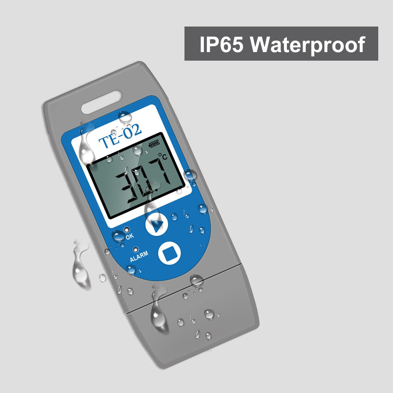 [Australia - AusPower] - ThermElc TE-02 USB Temperature Data Logger Recorder, 32000 Points, High Accuracy, Industrial Temperature Data Logger, LCD Screen, Generation of PDF & CSV 1 