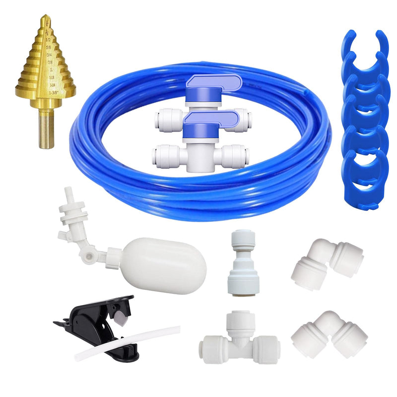 [Australia - AusPower] - Coffee Maker AutoFill Kit Filtered Water Auto Refill DIY Kit Coffee Machine Water Line Kit Direct Water Line Plumbing Kit with Float Valve For Single-Serve Brewers 25FT 