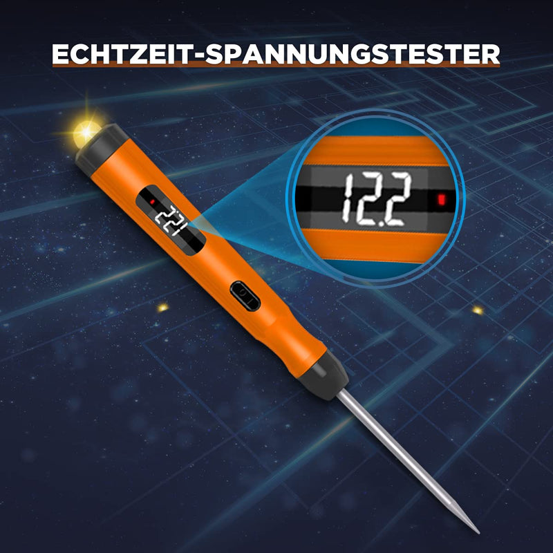 [Australia - AusPower] - Voltage Tester Car Test Lamp Voltage Tester DC 6V 12V 24V Current Tester Digital LED Car Circuit Tester Car Circuit Test Pen 