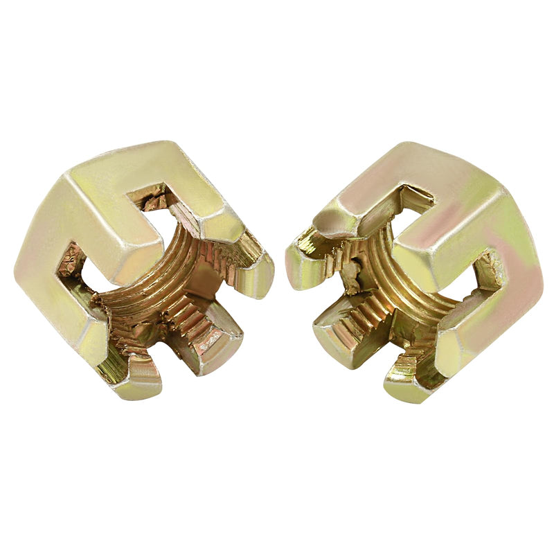 [Australia - AusPower] - 5Pcs M16 x 1.5mm Pitch Hex Slotted Castle Nut,Grade 4.8 Carbon Steel Hexagon Castle Nuts for Wheel Bearings,Mechanical Equipment,Chromatic M16 x 1.5mm,5Pcs Chromatic 
