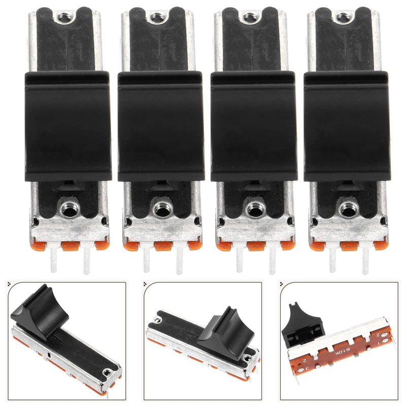[Australia - AusPower] - Abaodam Replacement Potentiometer Push Button 4 Pieces 10K Stereo Volume Potentiometer For Audio 