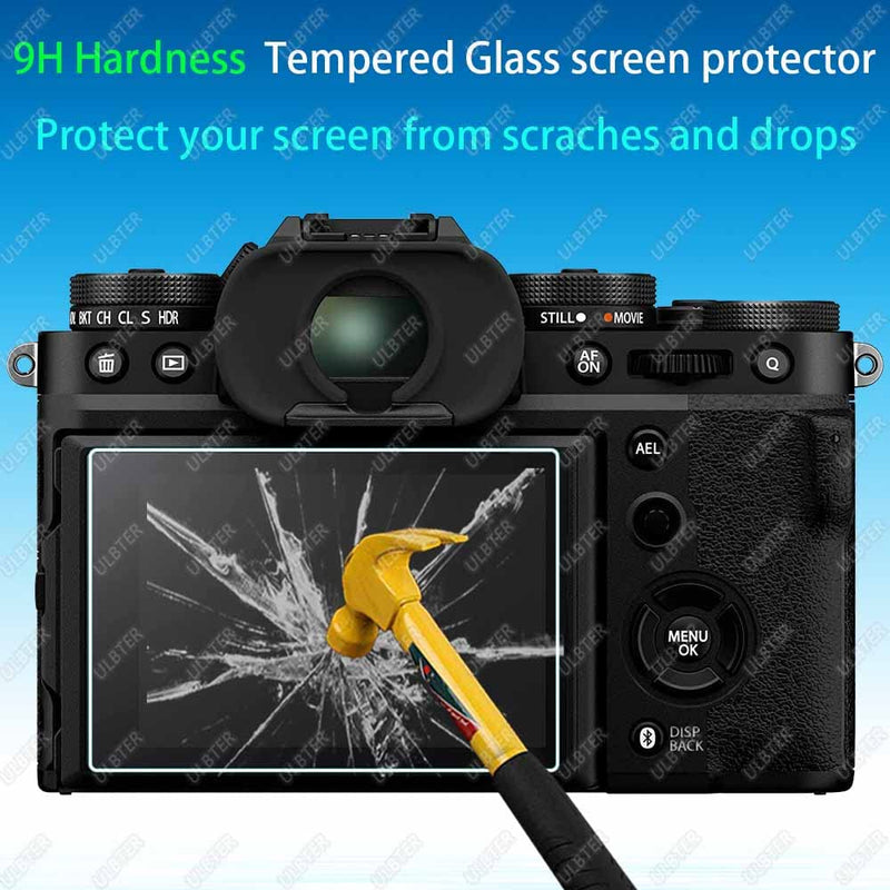 [Australia - AusPower] - X-T5 Screen Protector for Fujifilm X-T5 Fuji XT5 Camera & Hot Shoe Cover, 0.3mm 9H Hardness Tempered Glass Saver Anti-Scrach Anti-Fingerprint Anti-Bubble [3Pack] 