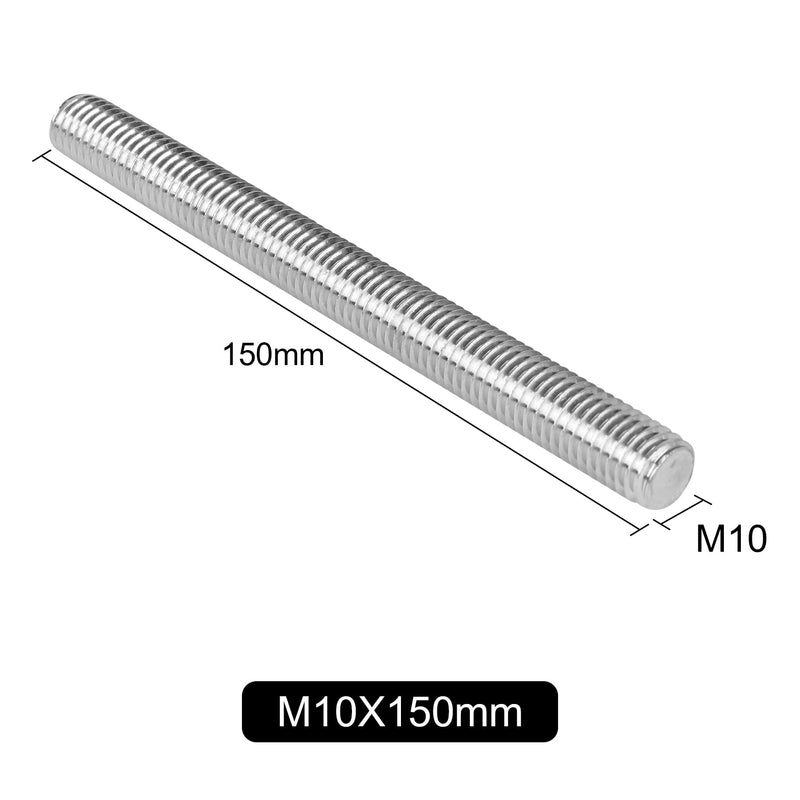 [Australia - AusPower] - M10 x 150 mm 1.5mm Pitch 304 Stainless Steel Fully Threaded Rods Fasteners Pack of 5 