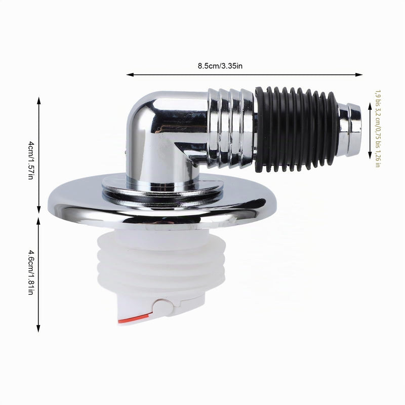 Drain Cover for Washing Machines, 3.4 Inch Shower Drain Cover with Pipe Connector, Square Disposable Drain Valve with Quick Drainage Shower Plug, Default, Modern
