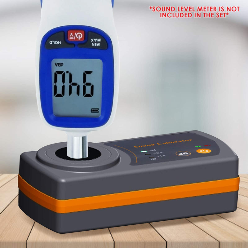 [Australia - AusPower] - Sound Level Calibrator Precise Decibel Meter Calibrator 94dB & 104dB & 114dB Calibrator with Three Calibration Level for Professional Sound Level Meters 