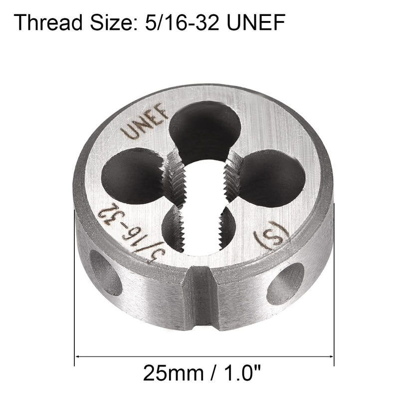[Australia - AusPower] - uxcell 5/16-32 UNEF Round Die, Machine Thread Right Hand Threading Die, Alloy Tool Steel Screw Thread Cutting Die 