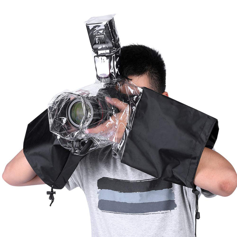 [Australia - AusPower] - DSLR Camera Rain Cover Rainproof Protector Coat Sleeve for DSLR Camera Flashlight 