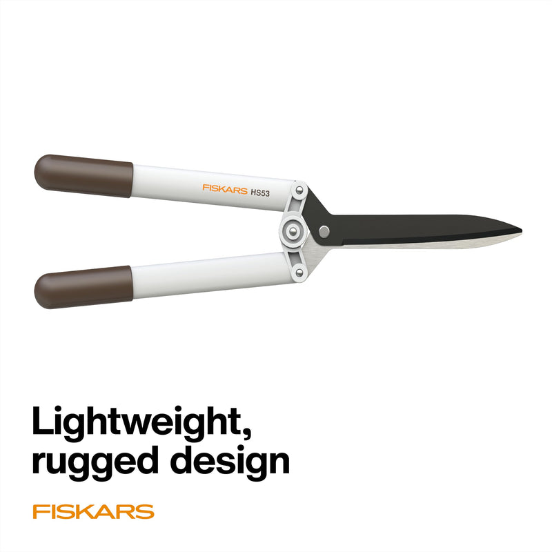 Fiskars Hedge Shears with PowerLever, Lightweight Garden Trimmers, White