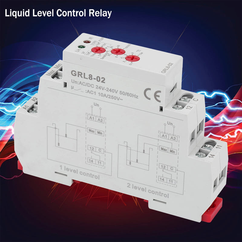 [Australia - AusPower] - GRL8-02 Liquid Level Control Relay Water Level Controller 10A AC / DC 24V-240V 