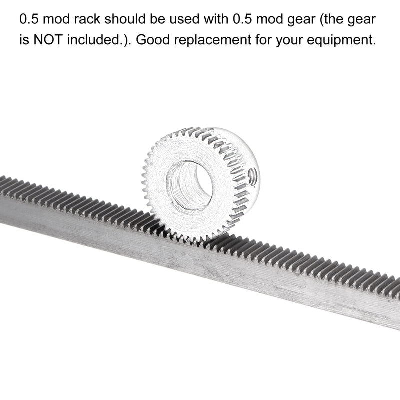 [Australia - AusPower] - uxcell 0.5 Mod 8mm x 8mm x 500mm 45# Carbon Steel Rack for Motor Pinion Gear 