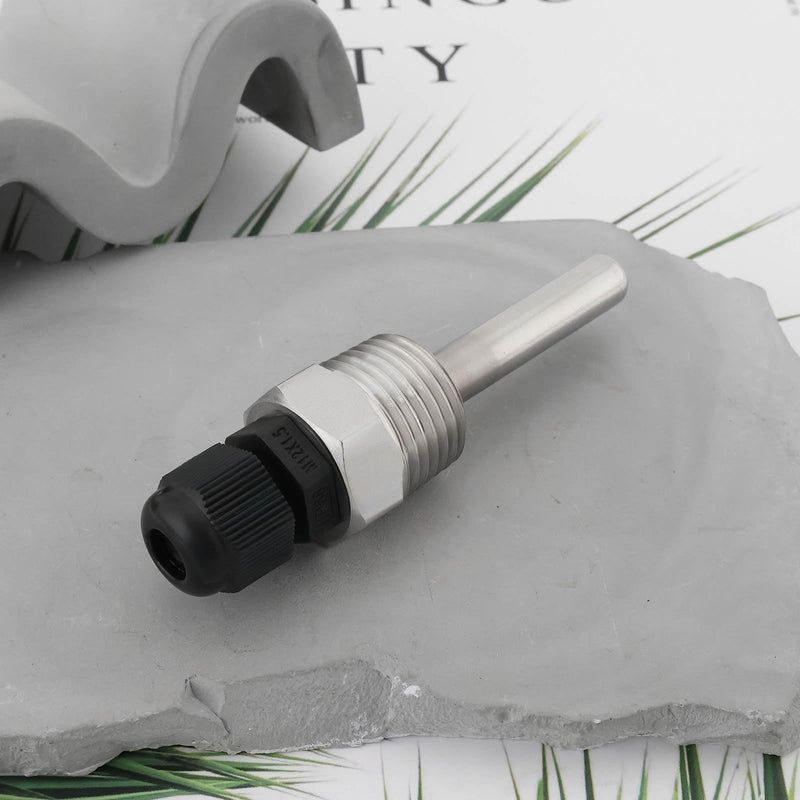 [Australia - AusPower] - 2pcs Immersion Sleeve Pocket Thermowell G1/2" 304 Stainless Steel Temperature Sensor Immersion Sleeve Pocket Tool for Temperature Sensor 6mm Heater(8x50mm) 