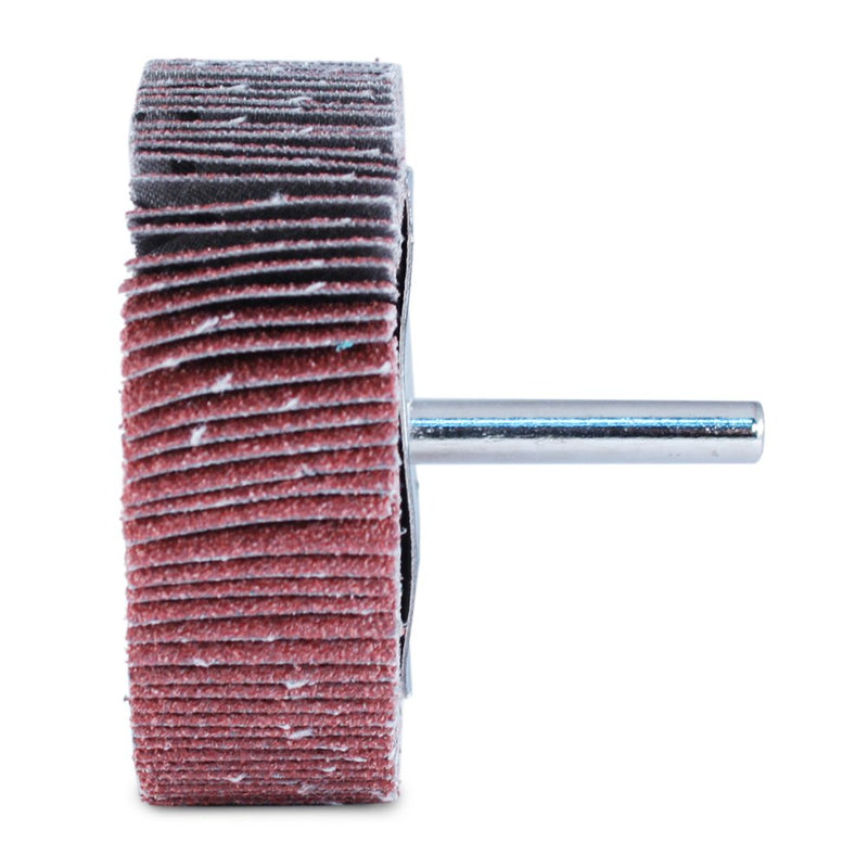 [Australia - AusPower] - BHA Aluminum Oxide Shank Mounted Flap Wheels, 3” x 1” x 1/4”, 60 Grit - 5 Pack 