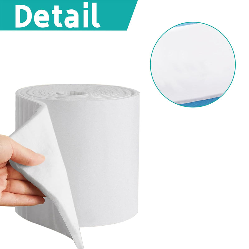 1/4" x 6" x 3 Yard Adhesive Felt Roll Felt Strips with Adhesive Backing, Pads Thick Self Stick Sheets for Provide Cushioning and Support in Pain Foot,1 Roll White