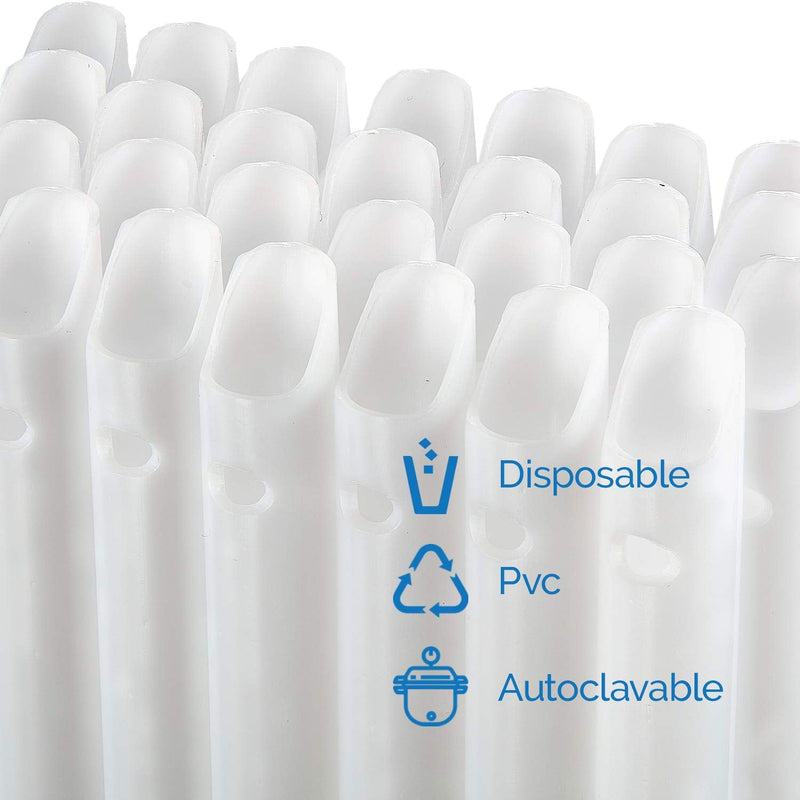 [Australia - AusPower] - JMU 100Pcs Dental HVE Suction Tips, Dental Evacuation Tips, High Volume Evacuator Tips, Disposable Vented Evacuation Aspirator Tips 100 