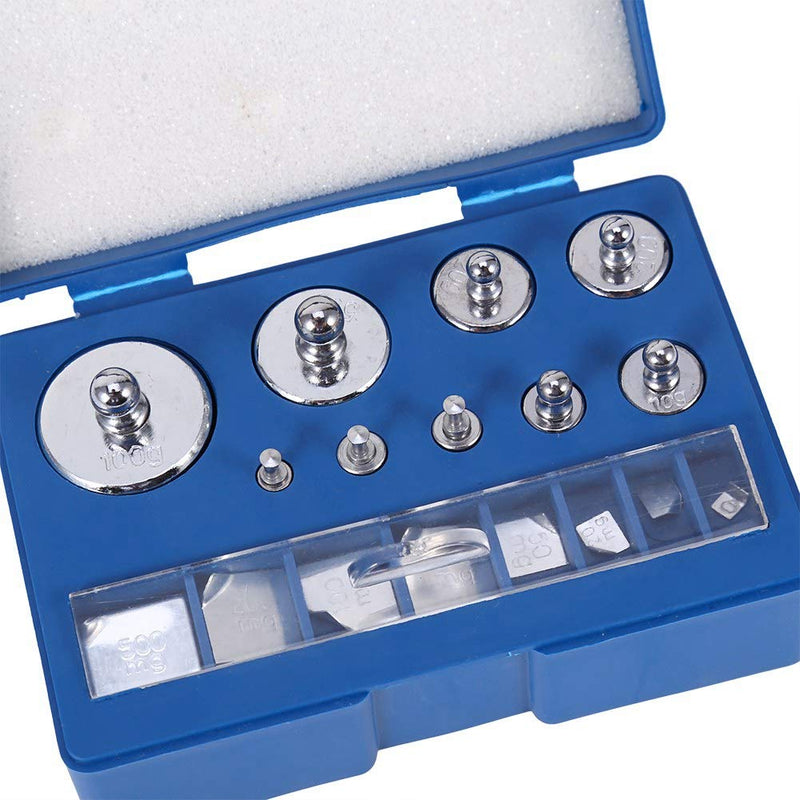 17-Piece 10mg to 100g Gram Precision Calibration Weight, Scale Calibration Weight Set with Case for General Laboratory, Industrial Measurement