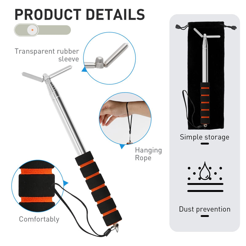 Smoke Detector Tester Pole - Smoke Detector and Emergency Exit Light Extendable Pole Tester - Emergency Light Testing Pole - Ensuring Safe and Efficient Testing of Life Safety Products,2 Pack 2