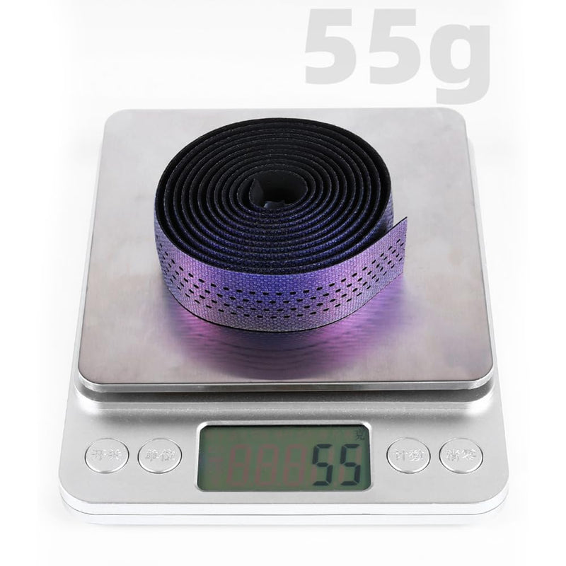 Gradient Purple Road Bike Bend Handle Strap Bicycle Handlebar Tape Breathable Anti Slip Waterproof EVA Shock Absorber Bike Tape Perforated Handle Strap for Riding Equipment
