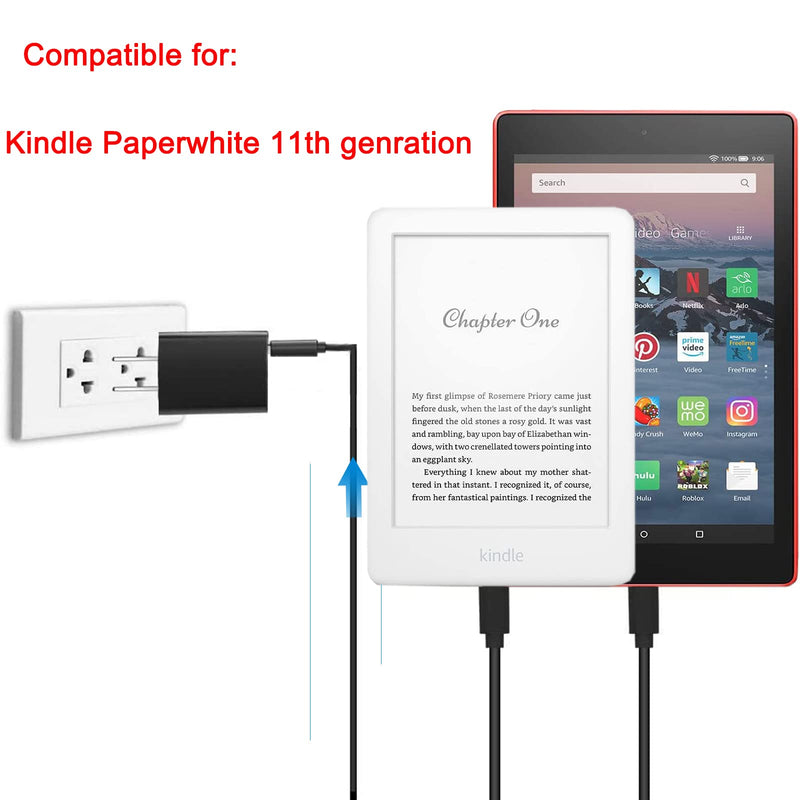 [Australia - AusPower] - 6.5Ft USB C Charger Compatible with Kindle Paperwhite 11th Generation,Kindle Paperwhite Signature Edition 2021 6.5FT 